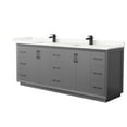 thumbnail image 1 of Wyndham Collection Wcf414184d-Qtz-Unsmxx Strada 84" Free Standing Double Basin Vanity Set, 1 of 7
