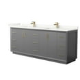 thumbnail image 1 of Wyndham Collection Wcf414184d-Qtz-Unsmxx Strada 84" Free Standing Double Basin Vanity Set, 1 of 7
