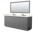 thumbnail image 1 of Wyndham Collection Wcf414184d-Qtz-Us3m70 Strada 84" Free Standing Double Basin Vanity Set, 1 of 7