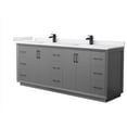 thumbnail image 1 of Wyndham Collection Wcf414184d-Vca-Unsmxx Strada 84" Free Standing Double Basin Vanity Set, 1 of 7