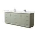 thumbnail image 1 of Wyndham Collection WCF414184DLGC2UNSMXX Strada 84" Free Standing Double Basin Vanity Set -, 1 of 7