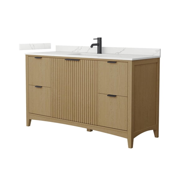 Wyndham Collection WCF919160SNBGTUNSMXX Palmilla 60" Free Standing Single Basin Vanity Set