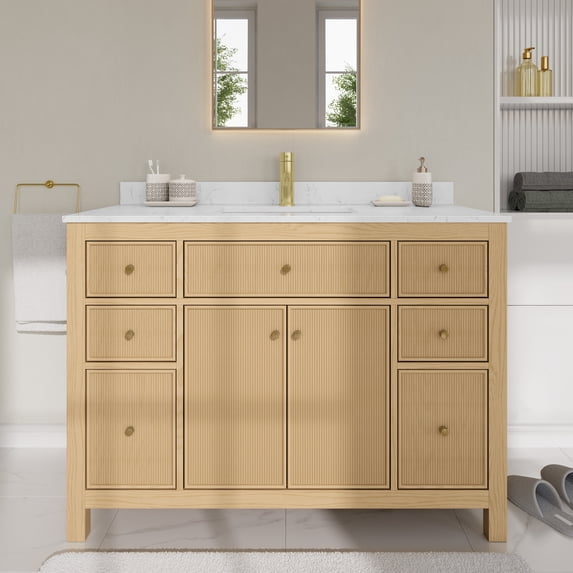 Wyndham Collection Wcf9292-48S-Vca-Unsmxx Pendry 48" Free Standing Single Basin Vanity Set