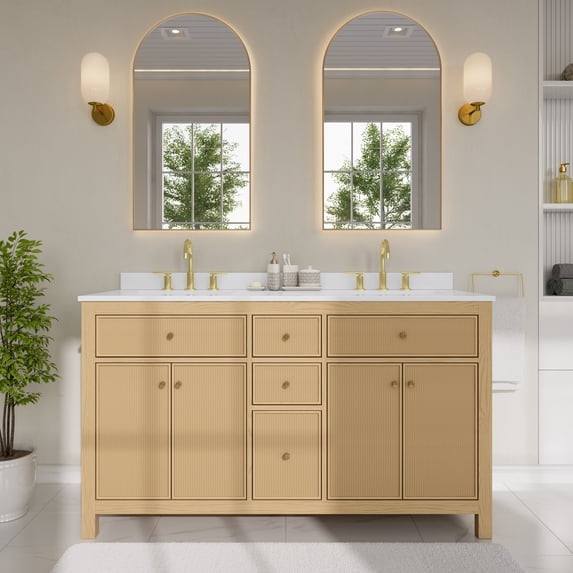 Wyndham Collection Wcf9292-60D-Vca-Us3mxx Pendry 60" Free Standing Double Basin Vanity Set