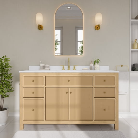 Wyndham Collection Wcf9292-60S-Qtz-Us3mxx Pendry 60" Free Standing Single Basin Vanity Set