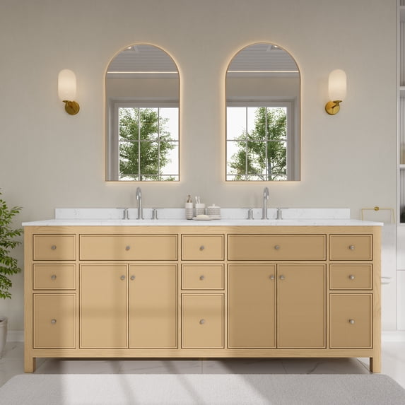 Wyndham Collection Wcf9292-84D-Vca-Us3mxx Pendry 84" Free Standing Double Basin Vanity Set