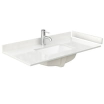 Wyndham Collection Wcfqc142stopuns-Q 42" Quartz Vanity Top - White