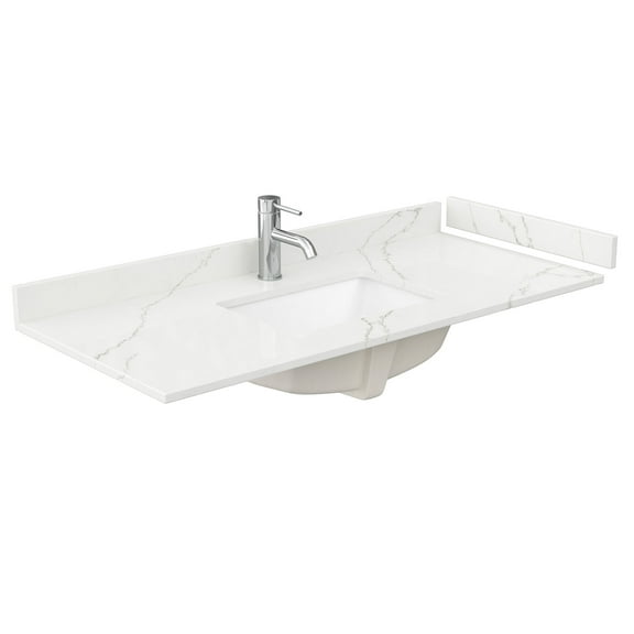 Wyndham Collection Wcfqc148stopuns-Q 48" Quartz Vanity Top - Giotto Quartz