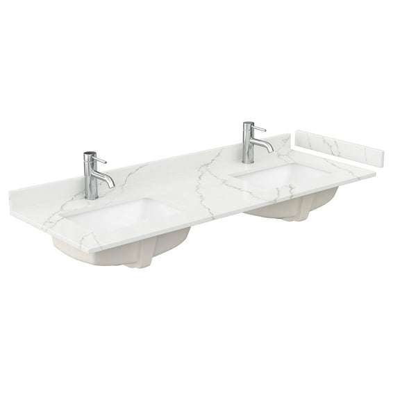 Wyndham Collection Wcfqc160dtopuns-Q 60" Quartz Vanity Top - Giotto Quartz