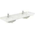 thumbnail image 1 of Wyndham Collection WCFQC172DTOPUNSGT 72" Quartz Vanity Top - Giotto Quartz, 1 of 3