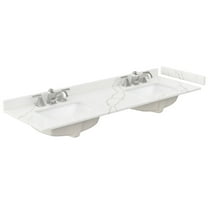 Wyndham Collection Wcfqc366dtopuns-Q 66" Quartz Vanity Top - Giotto Quartz