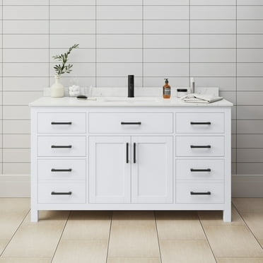Wyndham Collection Wcg242460s-Unsmxx Beckett 60" Free Standing Single Basin Vanity Set -