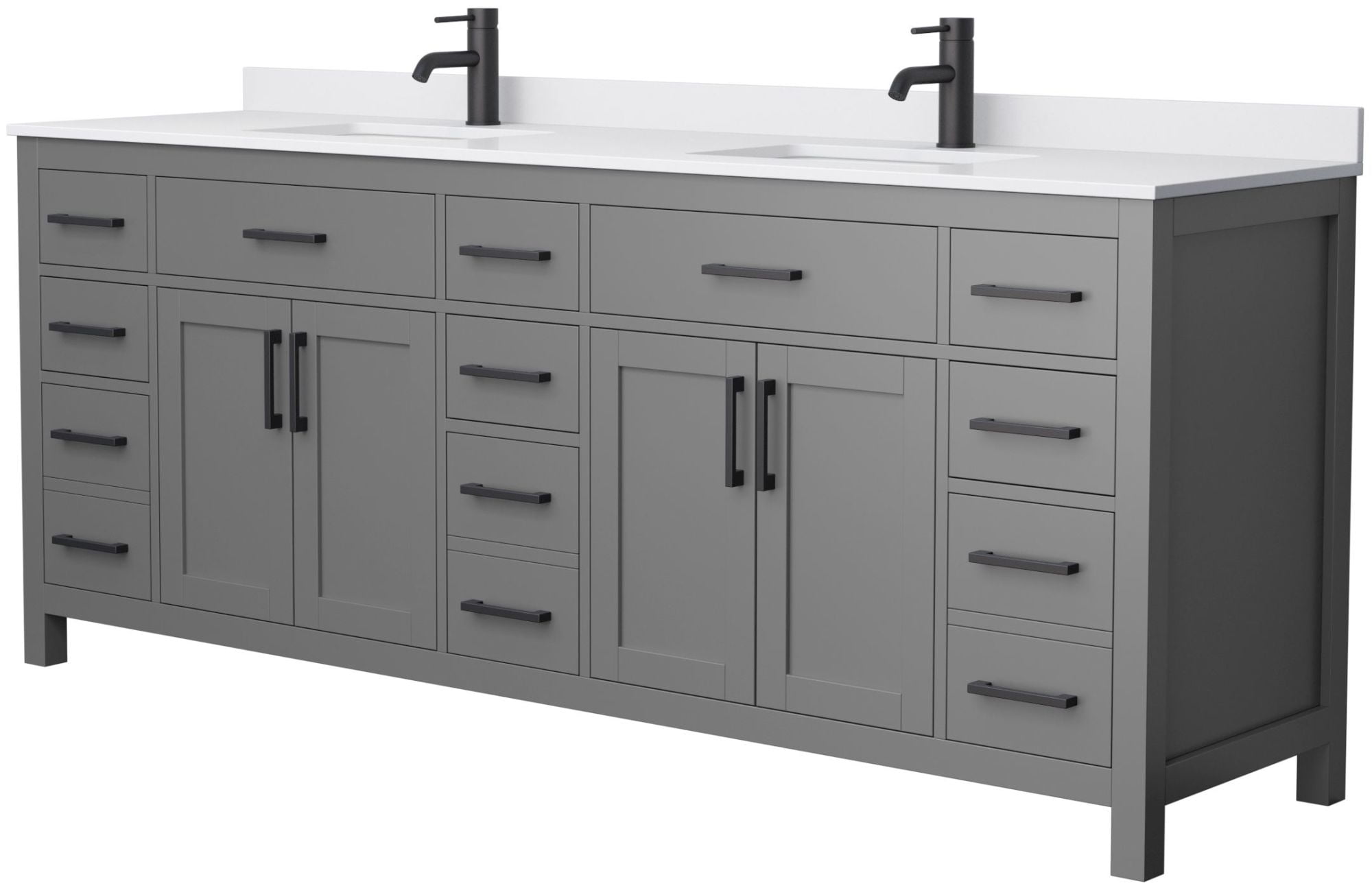 Beckett 84 Double Bathroom Vanity - Dark Blue  Beautiful bathroom  furniture for every home - Wyndham Collection