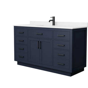 Wyndham Collection Wcg262660s-Qtz-Unsmxx Beckett Tk 60" Free Standing Single Basin Vanity