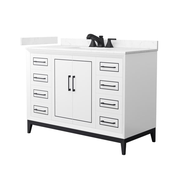 Wyndham Collection Wch5151-48S-Vca-Us3mxx Marlena 48" Free Standing Single Basin Vanity