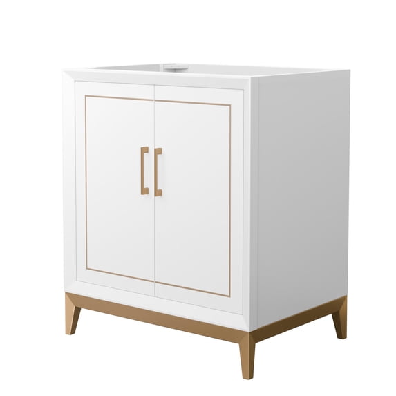 Wyndham Collection WCH515130SWZCXSXXMXX Marlena 30" Single Free Standing Vanity Cabinet