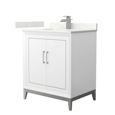 Wyndham Collection Wch515130s-Qtz-Unsmxx Marlena 30" Free Standing Single Basin Vanity Set