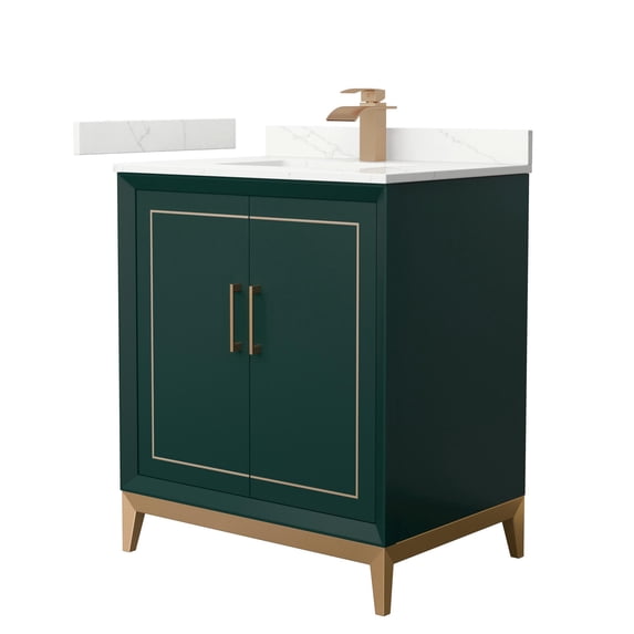 Wyndham Collection WCH515130SGSGTUNSMXX Marlena 30" Free Standing Single Basin Vanity Set