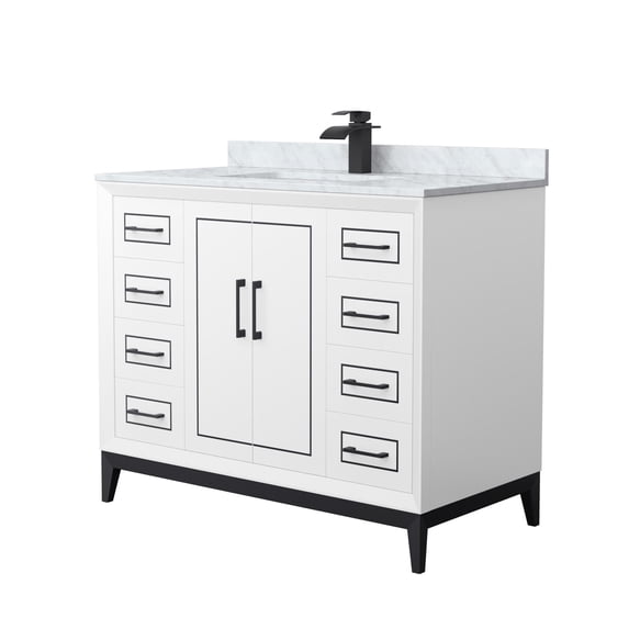 Wyndham Collection WCH515142SWBCMUNSMXX Marlena 42" Free Standing Single Basin Vanity Set