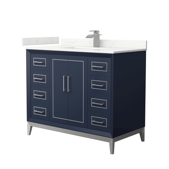 Wyndham Collection WCH515142SBNGTUNSMXX Marlena 42" Free Standing Single Basin Vanity Set