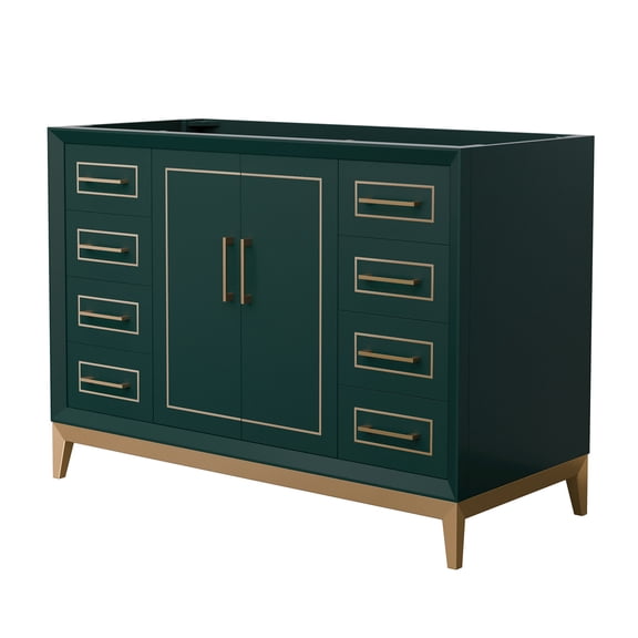 Wyndham Collection WCH515148SGSCXSXXMXX Marlena 48" Single Free Standing Vanity Cabinet