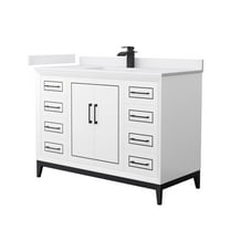 Wyndham Collection Wch515148s-Vca-Unsmxx Marlena 48" Free Standing Single Basin Vanity Set