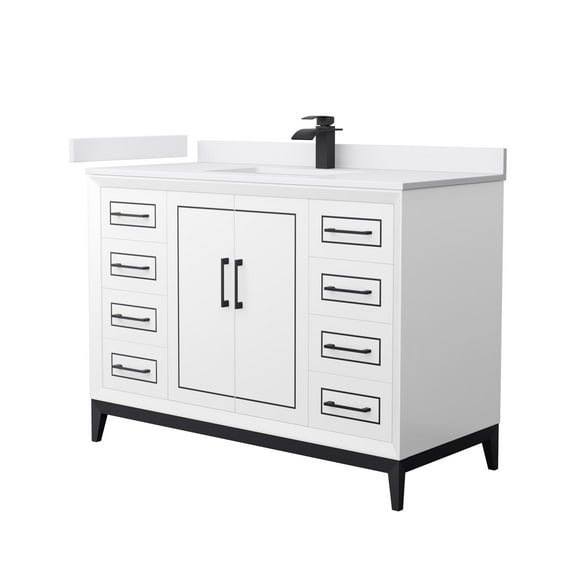 Wyndham Collection Wch515148s-Vca-Unsmxx Marlena 48" Free Standing Single Basin Vanity Set