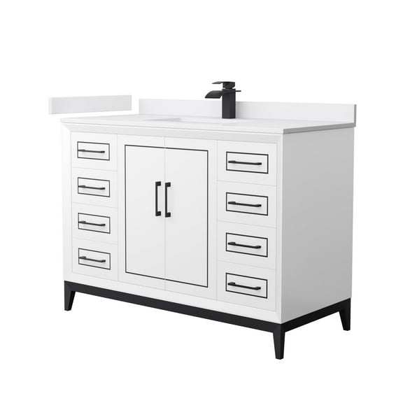 Wyndham Collection Wch515148s-Vca-Unsmxx Marlena 48" Free Standing Single Basin Vanity Set