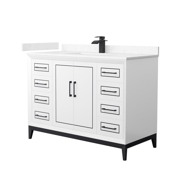 Wyndham Collection WCH515148SWBC2UNSMXX Marlena 48" Free Standing Single Basin Vanity Set