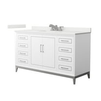 Wyndham Collection Wch515160s-Qtz-Us3mxx Marlena 60" Free Standing Single Basin Vanity Set