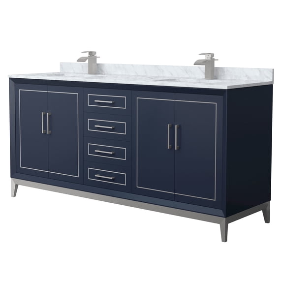 Wyndham Collection WCH515172DBNCMUNSMXX Marlena 72" Free Standing Double Basin Vanity Set