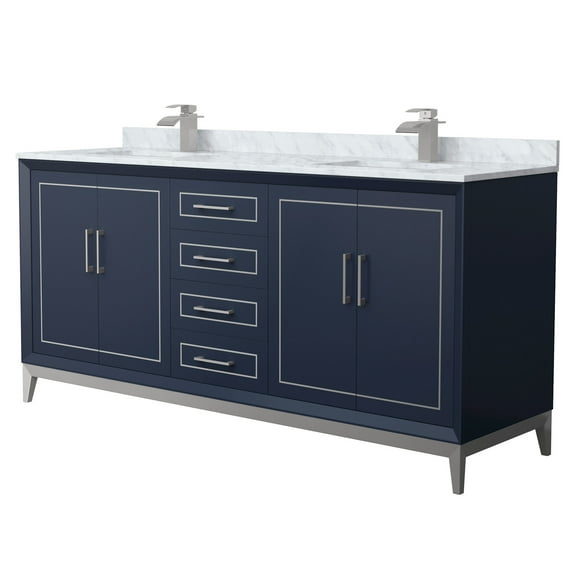 Wyndham Collection Wch515172d-Nat-Unsmxx Marlena 72" Free Standing Double Basin Vanity Set