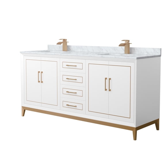 Wyndham Collection WCH515172DWZCMUNSMXX Marlena 72" Free Standing Double Basin Vanity Set