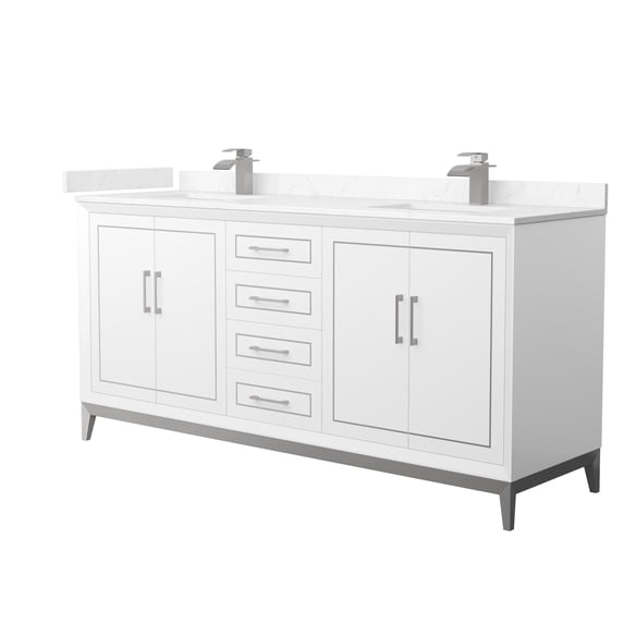 Wyndham Collection WCH515172DWHC2UNSMXX Marlena 72" Free Standing Double Basin Vanity Set