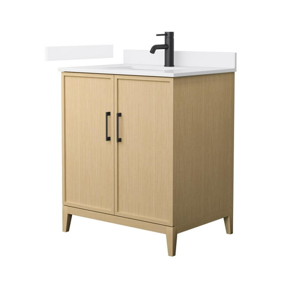 Wyndham Collection Wch717130s-Qtz-Unsmxx Elan 30" Free Standing Single Basin Vanity Set -