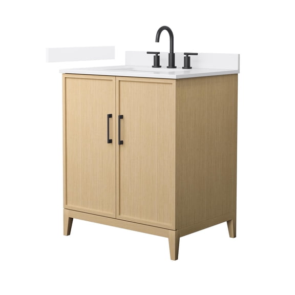 Wyndham Collection Wch717130s-Qtz-Us3mxx Elan 30" Free Standing Single Basin Vanity Set -