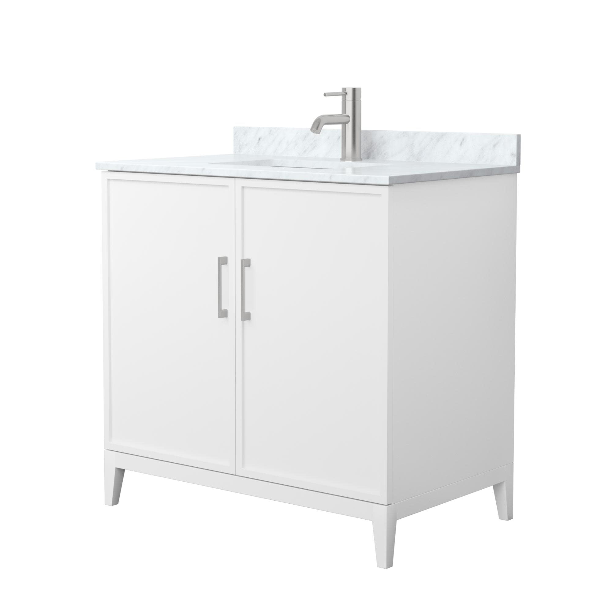 Elan 36'' White Oak Freestanding Vanity with Marble Top