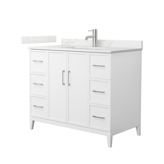 Wyndham Collection Wch717142s-Qtz-Unsmxx Elan 42" Free Standing Single Basin Vanity Set -