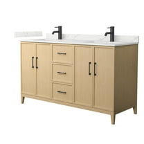 Wyndham Collection Wch717160d-Qtz-Unsmxx Elan 60" Free Standing Double Basin Vanity Set -
