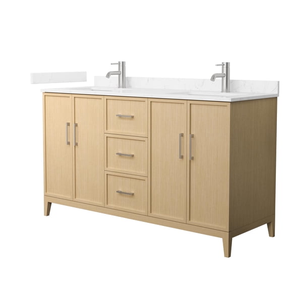 Wyndham Collection WCH717160DHOCCUNSMXX Elan 60" Free Standing Double Basin Vanity Set -