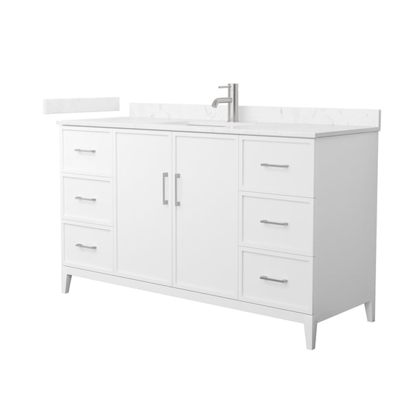 Wyndham Collection WCH717160SWHCCUNSMXX Elan 60" Free Standing Single Basin Vanity Set -