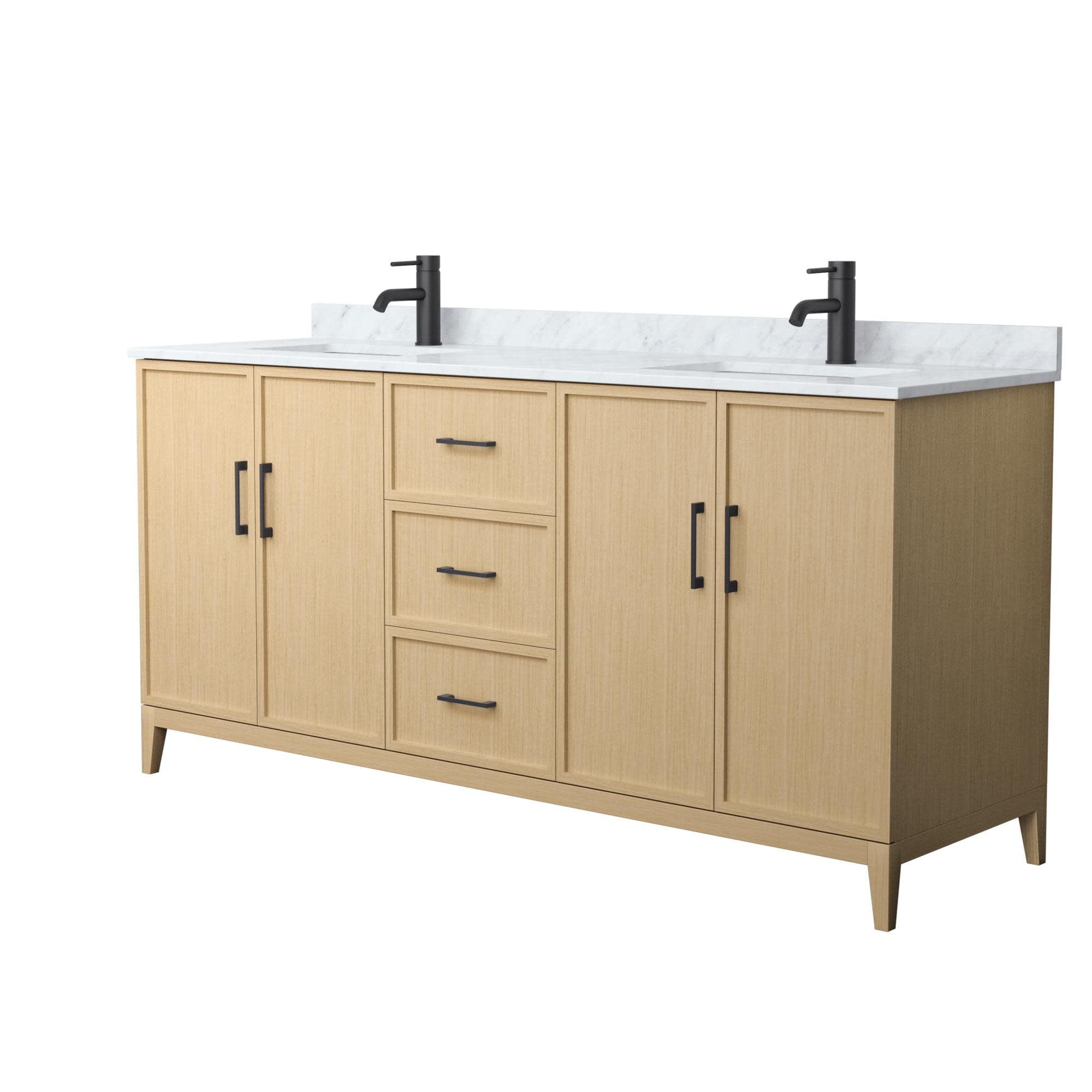 Elan 72'' Tan Double Vanity with Marble Top