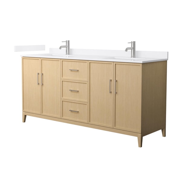 Wyndham Collection WCH717172DHOWCUNSMXX Elan 72" Free Standing Double Basin Vanity Set -