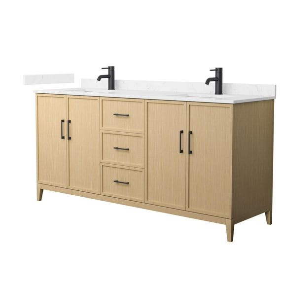 Wyndham Collection Wch717172d-Vca-Unsmxx Elan 72" Free Standing Double Basin Vanity Set -