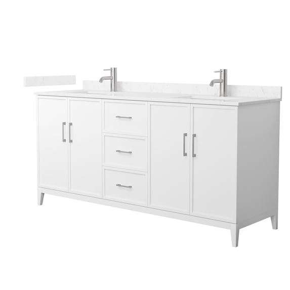 Wyndham Collection WCH717172DWHCCUNSMXX Elan 72" Free Standing Double Basin Vanity Set -
