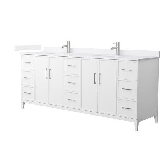 Wyndham Collection Wch717184d-Vca-Unsmxx Elan 84" Free Standing Double Basin Vanity Set -