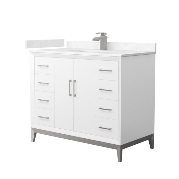 Wyndham Collection Wch818142s-Vca-Unsmxx Amici 42" Free Standing Single Basin Vanity Set -