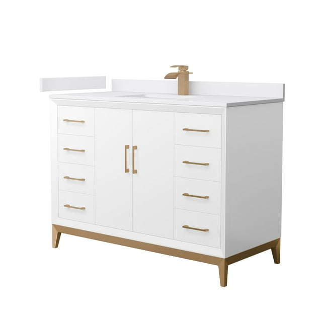 Wyndham Collection Wch818148s-Vca-Unsmxx Amici 48" Free Standing Single Basin Vanity Set -