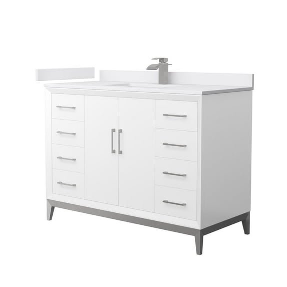 Wyndham Collection Wch818148s-Vca-Unsmxx Amici 48" Free Standing Single Basin Vanity Set -