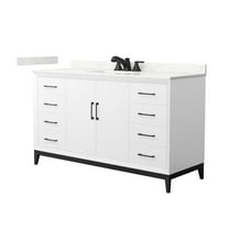 Wyndham Collection Wch818160s-Qtz-Us3mxx Amici 60" Free Standing Single Basin Vanity Set -